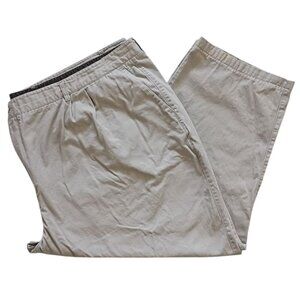 AKA Classic Big & Tall Men's Pleated Khaki Dress Pants Size 58x32 Comfort Fit